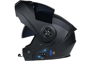 CNNGU Casque Modulable Moto Bluetooth Intégral Casque, ECE Homologué, Coque Haute Résistance, Respirante Et Confortable, pour Adultes, Femmes Et Hommes