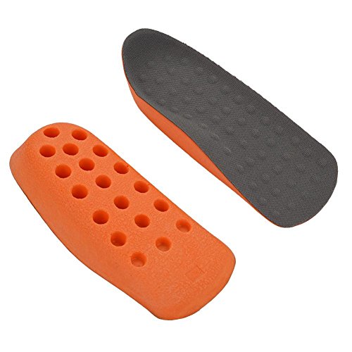 Non-Slip Insole, 2.5cm Invisible Height Increase Half Shockproof Sole Absorbing Insoles Shock Insoles Insert Shoes Pad for Foot Pain Relief (Orange)(Large Size (40-45 Yards))