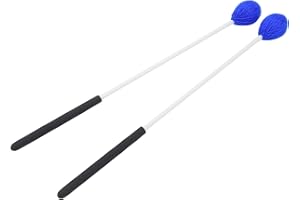 OREILET Baquetas Ahead, cabeza de lana, mangos de fibra de vidrio, baquetas de punta estable para percusión WA09 para profesionales para estudiantes