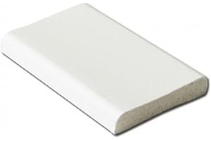 TRANSTOOLS Window and Door Architrave Plastic Trim D Section White 28mm - 5 Metre