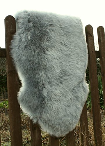 Premium New Zealand Lammfell grau Spitzenqualität ca. 105-110 cm waschbar geruchsneutral