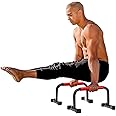 MAXSTRENGTH Parallettes Bars For Push Ups & Dip | Lightweight, Heavy Duty Non-Slip Parallel Bars Stand For Handstands, Calisthenics, Crossfit, Gymnastics, & Bodyweight Training Workouts