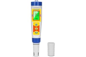 UIUZMAR Hydrogen Water pH Tester, Hydrogen Water Bottle H2 Tester for Drinking Water, 6 in 1 Digital Hydrogen Meter with pH H2 ORP TDS EC Temp Function for Pool, Aquarium, Hydroponics