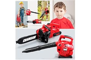 loco by crazy shoes Attrezzi Giardino Giocattolo, soffiatore e Motosega per Bambini, Gioco Giardiniere con Suoni e Movimento, funzioni Reali