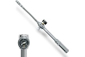 SKS Germany MSP Pompe d'amortisseur (Pompe à Suspension de Montagne), Pompe à air vélo (Pompe à vélo avec Tuyau Flexible en Acier dévissable, Pression Max. : 20 bar/290 psi, raccord de Valve : AV),