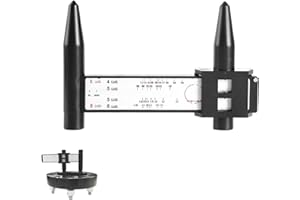 Rianpesn Calibro di Misura PCD | Calibro per Cerchioni a 8 Alette - Calibro del cerchione per Auto, Modello di bullone del cerchione, Strumento di misurazione Scorrevole PCDs Righello