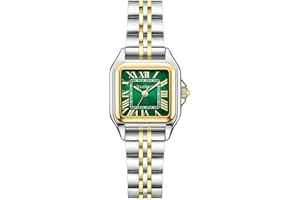 Szaikyri Reloj Cúbico Clasico para Mujeres con Números Romanos Reloj de Moda Mujer Reloj Cuadrado Mujer