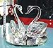 Produktbild Dekorative Kristall Glas Swarovski-Tier Double Swan Modell Geschenkartikel Geschenk, Kristall, transparent, 2 Stück