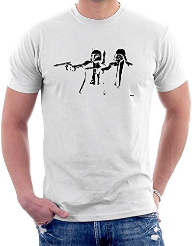 Banksy Star Wars Pulp Fiction Men's T-Shirt Medium Arctic White