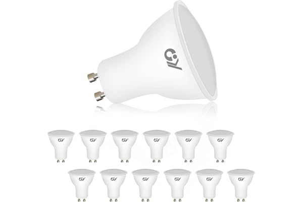 GY 12 bombillas LED GU10, 8W equivalentes a 80W, blanco neutro 4000K, 800 lúmenes, larga duración, bajo consumo, aptas para iluminación de carril y casas empotradas con certificación CE, no regulables
