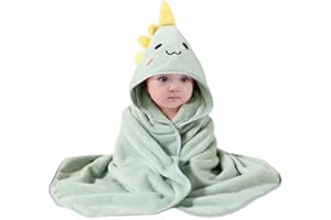 HAGOT 2 Pcs Toalla de Baño con Capucha para Bebé, Toallas Bebe con Capucha de Animales 0-3 Años, Regalo Bebe Recien Nacido Niños, Lavable a Máquina, Toallas de Baño para Niños Pequeños
