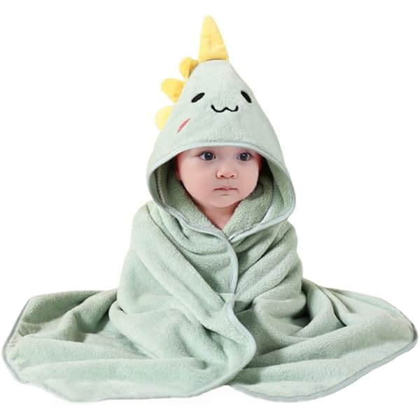 Asciugamano Bimbo Con Cappuccio E Bavaglino - 100% Cotone Morbido, Tema Punto Croce - Foto 8