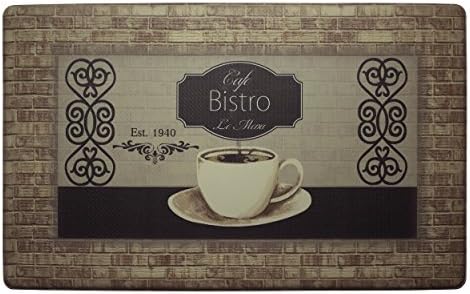 Chef Gear Cafe Bistro Anti-Fatigue Premium Memory Foam Kitchen Chef Mat, 20 x 32"
