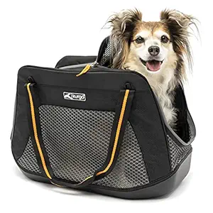 Kurgo Dog Carrier, Soft Sided Pet Carrier, Water-Resistant Travel Dog Carrier, Black, Large