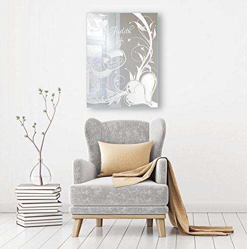 Motivspiegel Ehe 1 ★ 30x40cm ★ Geschenk zur Hochzeit ★ Wedding ★ personalisiert - 4
