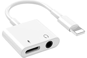 CELLWORLD 2 in 1 Headphone Adapter for iPhone, [Apple MFI Certified] Lightning to 3.5mm iPhone Headphone Adapter & Charger Dongle, Music Charging Earphone Converter Compatible with iPhone 14 Pro/13/12/11/XS/8/7