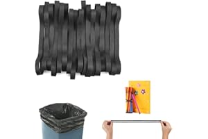 GENERIC HAOMEEDUO 35 Stk Gummibänder Schwarz Elastische Gummi Bänder Gummiringe Breit 10mm Gummiring 1,5mm Dick Gummiband Elastizität Großes Haushaltsgummi Rund Rubber Band für DIY Büro Zuhause Schulbedarf