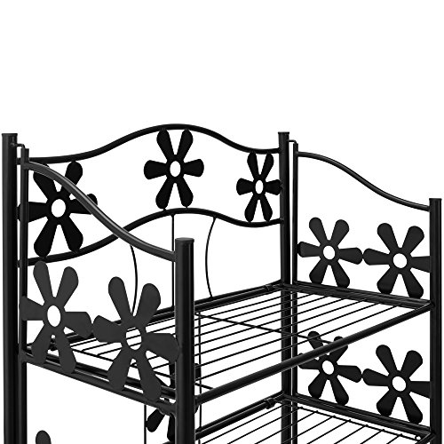 Metallregal mit dekorativem Blumenmuster (4 Böden) - 3