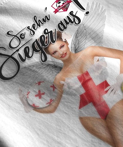 Stylotex Herren T-Shirt Basic So sehn Sieger aus Girl England, Farbe:weiss;Größe:XXXL