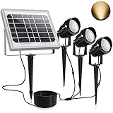 【Wasserdicht IP66】Wasserdichter Silikonring um die Gartenlampe, wasserdichter Behandlung am Heck.Durch das wetterfeste Gehäuse bleibt die Gartenleuchte vor Feuchtigkeit und Staub geschützt, stabil und langlebig. Hohe Temperaturbeständigkeit, niedrige Temperaturbeständigkeit.-25°C~55°C.