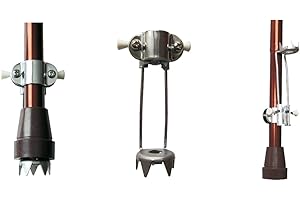 SUNDO HOMECARE GMBH Eiskrallen-Set (2 Stück) für Gehstock, universal, 5 Spitzen, hochklappbar