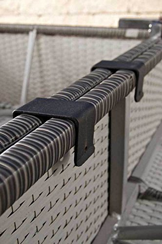 CLP Poly-Rattan Gartenmöbel Verbinder Set (Klammern) für CLP Gartengarnitur Marsala (4 Stück) - 2