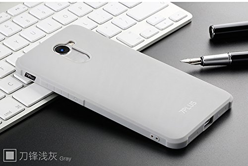 Huawei Y7 Funda  SMTR Cubierta Delgado material de silicona Funda Protective Case Cover  Dise  o durable   M  xima protecci  n contra golpes   1 film Protector de pantalla para Huawei Y7 - Gris