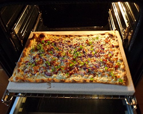 Pitelli Pizzastein plus Pizzaschieber aus Holz 40x30cm - 3