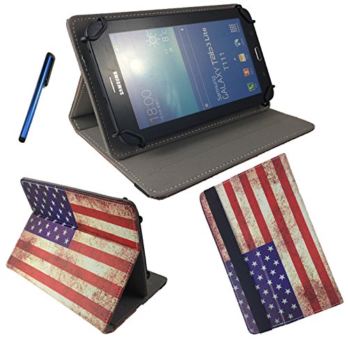 Blaupunkt Endeavour 785 Tablet Pc USA Tasche mit Aufstellfunktion - 7,85 Zoll Old look Amerika Flage