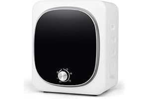 COSTWAY 4kg Mini Vented Tumble Dryer, 800W Compact Laundry Dyer with 5 Drying Modes, Stainless Steel Tub & Overheat Protection, Front Load Wall Mounted Stackable Tabletop Clothes Dryer Machine