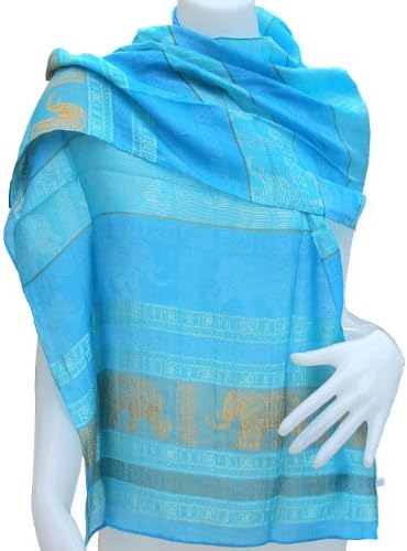 Thaimart Elephant Beautiful Scarf Shawl Pashmina Wrap Throw - Over 2000 Beautiful Colours Nice & Soft As Ming FUR to Choose From (Approx. 27" X Approx. 81") By Thaimart Handicraft