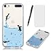 Produktbild Lotuslnn iPod Touch 5G/6G Hülle, iPod Touch 5 Case TPU Silikon Transparent Schutzhülle Tasche Housse (Hülle+ Stylus Pen + Tempered Glass)-Pinguin