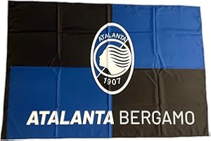 CALCIOGADGETS Bandiera ATALANTA UFFICIALE grande misura cm. 97 x 140 in poliestere Neroblu Dea Bergamo BGAT97x140-01