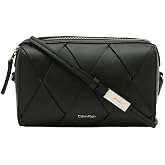 Calvin Klein Kendinden Tasarım Krem Pu Sling &Ccedil;anta, Ck Siyah, ST