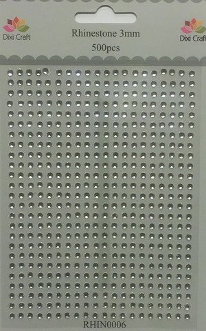 Dixi Strass Steine 3mm, 500 St., selbstklebend