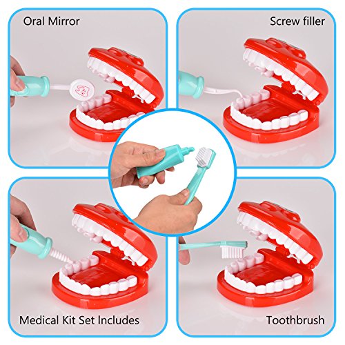 Balnore Jeu d'imitation Malette de Docteur - 34 Pièces Set - Docteur Set Médecin Jouet éducatif pour Bébé et Enfants