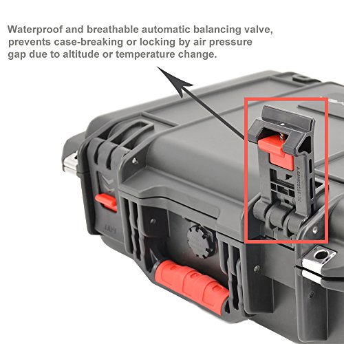 N.ORANIE Mavic Pro Explosion-proof Box Rugged Hardshell Carry Case IP67 Waterproof Shockproof Handbag Suitcase for DJI Mavic Pro Foldable Drone Quadcopter and Accessories (Black)