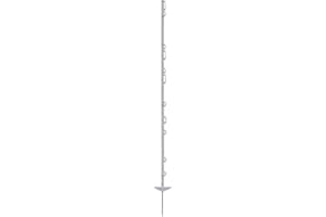 VOSS.farming Lot de 20 piquets pour clôture électrique, piquets en Plastique, 156 cm, Blanc