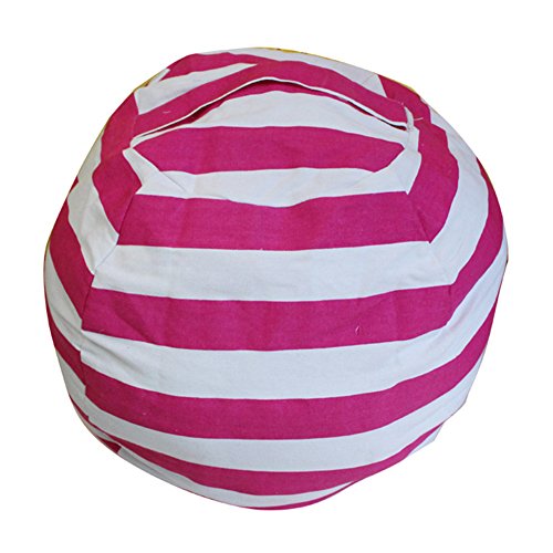 Preisvergleich Produktbild Coalesceaihe Große Kapazität Leinwand Gefülltes Plüsch Spielzeug Kleidung Aufbewahrung Zuhause Sitzsack Organizer, Rosarot, S