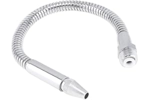 ChgImposs Tubo de enfriamiento de aceite de agua flexible de metal con boquilla de cabeza redonda para máquina CNC/fresado/torno (600 mm, 1/4 pulgadas)