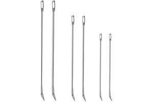 Ofargo Meat Trussing Needles, Roasting Trussing Needles for Lacing Roast Turkey, Chicken, Pork Skin, Whole Hog, Lamb, and Rotisserie Pig; Two of Each Size 4.9/5.7/7inch, 6pcs in All