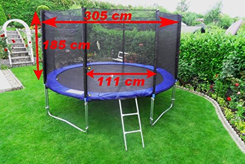 Trampolin Sicherheitsnetz 305 cm Ø für 8 Stangen Ersatznetz Fangnetz - 4