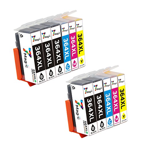 7Magic Kompatible Druckerpatronen Ersatz für HP 364 XL Multipack Hoher Reichweite Tintenpatrone für HP Photosmart 5510 5515 5520 5522 5524 6510 6520 7510 7520 C5380 C7560 D5460 B109A B110A C310A, HP Photosmart Premiun C309A, HP Deskjet 3070A E-All-in-One Drucker (5 Schwarz, 2 Rot, 2 Blau, 2 Gelb, 11-Pack)