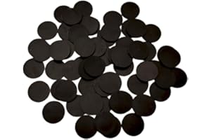 rukauf 100 x żetonów do gry, czarne z tworzywa sztucznego, krążki zapasowe żetony lotto ok. 100 sztuk 18 mm - do tradycyjnych gier, bingo, loterii, rosyjskiego loto