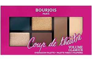 Bourjois palette d'ombres à paupières Volume Glamour - 6 teintes ultra-pigmentées - Texture crème-poudré - facile à appliqué - Coup de Théâtre
