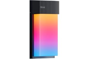 Govee Outdoor Wandleuchte RGBIC, 1500LM Smart Wandleuchte Aussen mit 45 Scene Modes, IP65 Wasserdicht für Wandlampe, DIY Lichteffekte, Funktioniert mit Alexa, Google Assistant und Matter, 1 Stück