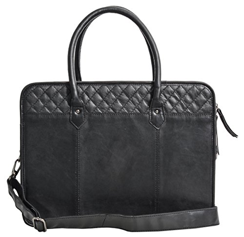 Umh  ngetasche Gusti Leder studio  Ivo  Laptoptasche 15 Zoll Arbeitstasche Business Henkeltasche Schwarz 2B41-29-29