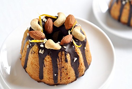 ZITFRI 20er Mini Gugelhupf Backform silikon Gugelhupfform 30x20x2,3cm, rosa - 6