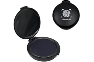 LICQIC Thumbprint Ink Pad, Fingerprint Ink Pad, Fingerprint Kit for Identification Security ID Fingerprint Cards Law Enforcement Fingerprint Stamp Ink Pad (Blue)