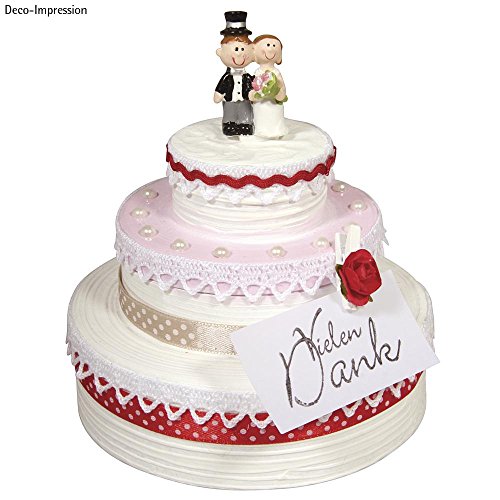 Rayher Hobby 71648000 Pappmaché Box Hochzeitstorte, 11,5 cm Durchmesser, höhe 9 cm - 4